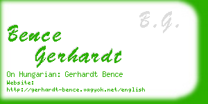 bence gerhardt business card